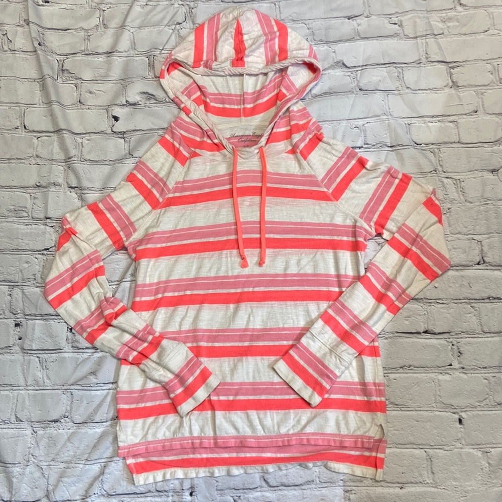 American Eagle Hooded Long Sleeve Shirt